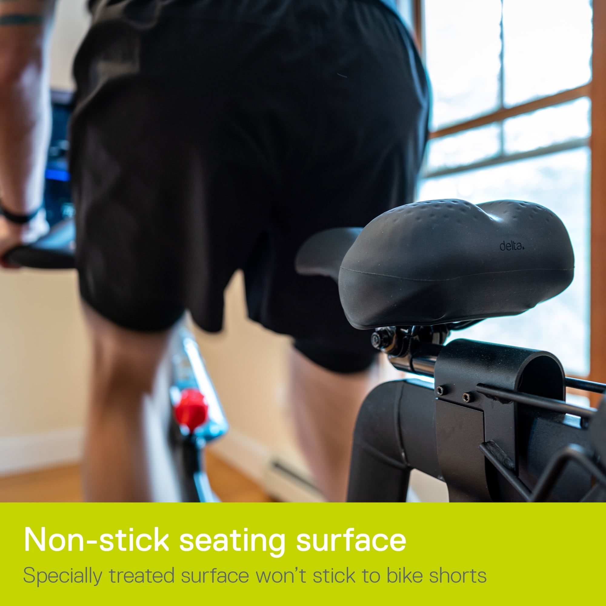 Delta Cycle ＆ Home 自転車シートクッション HexAir サドルカバー | ロード、マウンテン、ハイブリッド、屋内でのエクササイズに最適 | 柔軟なシリコンテクノロ Delta Cycle ＆ Home HexAir ペロトンシートクッション - インスタント