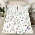 thumbnail image 2 of Manfei Girls Floral Blossoms 4pcs Bed Sheets,Spring Graden King Sheets,Botanical Plants Super Cozy Sheet Set,Breathable Home Decor, 2 of 7