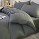 thumbnail image 1 of Juego De Cama De Fibra Juego de cama de 4 piezas de algodón lavado, gris, 180x220 cm. Sábanas suaves y transpirables para mayor comodidad en dormitorios Rkxzt, 1 of 6