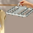 thumbnail image 6 of Hanging Clothes Rack with 24 Clips, Foldable Laundry Hanger for Socks, Underwear, and Small Clothes, Windproof and Quick Drying Plastic Laundry Rack, 6 of 7