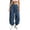 Blue, variant on Womens Striped Sweatpants Causal Drawstring High Waist Baggy Straight Leg Joggers Pants with Pockets