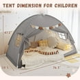 thumbnail image 5 of Twin Size Bed Canopy Bed Tents Dream Tent on Bed Privacy Space Blackout Sleeping Tents Indoor Breathable Portable Cottage Drafty Room Floor Bed Tents, 5 of 14