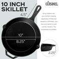 thumbnail image 2 of Cuisinel Cast Iron Skillet w/ Silicone Heat-Resistant Handle Cover, Oven Safe Cookware, 10", 2 of 6