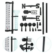 Foxnovo 3-in-1 Weather Station Rain Gauge Thermometer Wind Direction Arrow Yard Barn