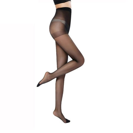 

Women s super sexy shiny transparent control on foot tights with silk stockings