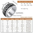 thumbnail image 3 of FindChic Fidget Rotatable Rings for Men Stainless Steel Viking Rune Rings Stress Relief Pagan Amulet Anxiety Band Rings, Size 7-14, 3 of 9