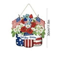 thumbnail image 3 of LanSuare Patriotic Wood Hanging Decor, Memorial Day & July 4th Wreath, Outdoor Paper Decor, Weatherproof Front Porch Accents, 3 of 6