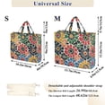 thumbnail image 2 of FORMRS Womens Corduroy Tote Bag Crossbody Shoulder Handbag with Pocket, Dark Floral, 2 of 7