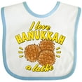 thumbnail image 3 of Inktastic I Love Hanukkah a Latke Boys or Girls Baby Bib, 3 of 4