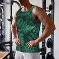 thumbnail image 5 of Logiee Green Leave Fern Print Men's Workout Tank Top,Quick Dry Workout Tank Top,Gym Muscle Tee,Fitness Bodybuilding Sleeveless T Shirt-X-Large, 5 of 7