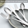 thumbnail image 3 of Bestdin Silverware Set, 60 Pieces Stainless Steel Flatware Set for 12, Include Fork Knife Spoon Set, Mirror Polished, Dishwasher Safe, Cutlery Set for Home Kitchen Restaurant, 3 of 7