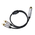 thumbnail image 1 of Audio Speaker Y adaptador Cable de divisor, Jack de audio a RCA Splitter Compact Versátil Reemplazar 6.35 mm Capilla de metal de enchufe hembra Mujer a hombre, 1 of 8