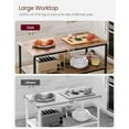 thumbnail image 4 of VASAGLE Kitchen Island with 3 Shelves, 47.2 Inches Kitchen Shelf with Large Worktop, Stable Steel Structure, Industrial, Easy to Assemble, Rustic Brown and Black, 4 of 7