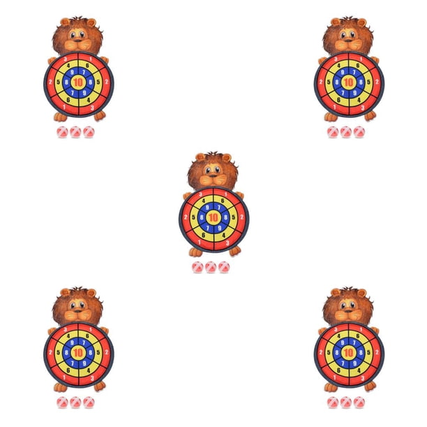 Greeniant 1 Juego de dianas adhesivas para niños, dispositivo de seguridad para regalo, tableros de tiro, juego de diana de dibujos animados para No.1 5piezas Greeniant CBP230733