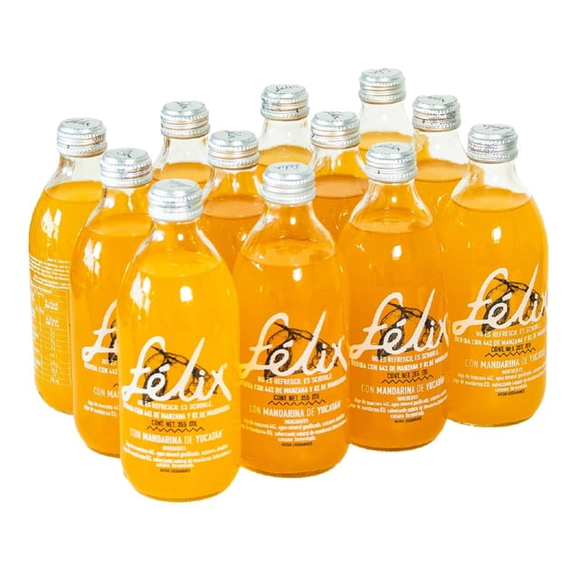 Félix Schorle – Soda 100% natural en botella de vidrio 355 ml – Pack 12 con jugo de fruta natural y agua mineral gasificada – Sin azúcares a&nti