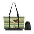 thumbnail image 7 of FORMRS Canvas Laptop Tote Bag for Women with 15.6" Computer Compartments Shoulder Handbag, Colorful Martini, 7 of 7