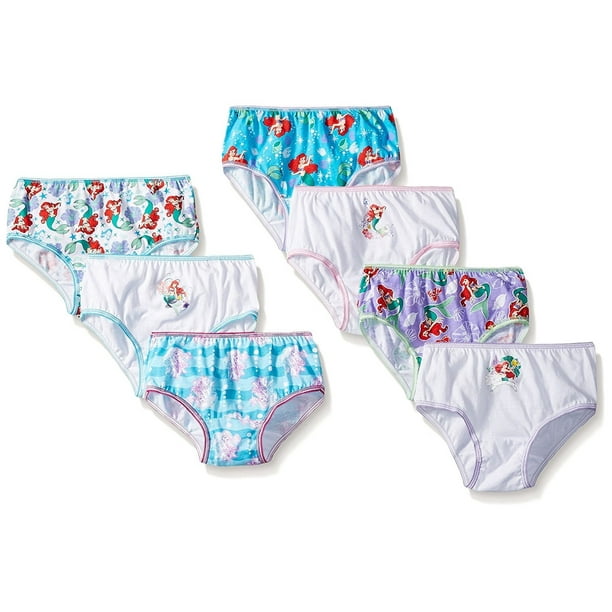 The Little Mermaid The Little Mermaid, Big Girls Underwear, 7 Pack