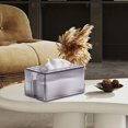 thumbnail image 1 of Soporte para caja de pañuelos faciales, soporte para caja de pañuelos de escritorio moderno, caja de pañuelos para mesita de noche, tocador de baño y Violeta, 1 of 8