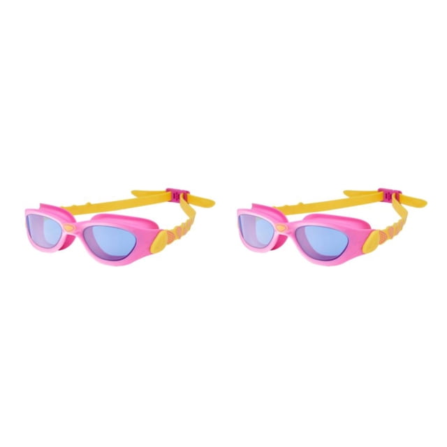 Toystoory Gafas de natación Clear View de alta definición - Hechas de PC para adaptarse a la estructura facial Recubrimiento antivaho Correa azul rosa naranja 2piezas