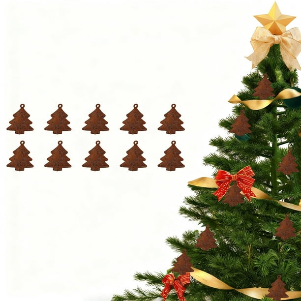 10 colgantes de campana de hierro forjado para decoración navideña, para Halloween, otoño, hogar, adornos navideños.
