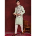 thumbnail image 4 of Maple Clothing Men's Vest Nehru Jacket Waistcoat Indian Outerwear Guest Outfit Festival (Green, XL), 4 of 7