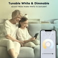 thumbnail image 5 of Luxrite 6 inch Smart LED Recessed Lighting, RGBW Color Changing, WiFi App and Voice Control, Alexa and Google Home 6-Pack, 5 of 7