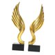 thumbnail image 4 of Sujetalibros con alas de ángel, estatua decorativa, base antideslizante, figuras de resina. Dorado, 4 of 9