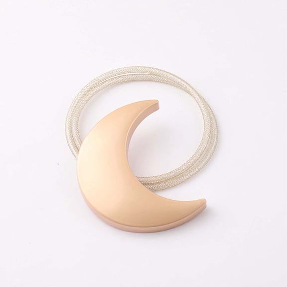Herrnalise Magnetic Curtain Tiebacks Alloy Moon Curtain Holdbacks Curtain Tie Backs Curtain Clips Ropes for Home Office Art Decorative Drapes