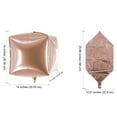 thumbnail image 5 of BalsaCircle 14" Gold 4D Cube Mylar Foil Plain Balloon Wedding Graduation Birthday, 5 of 6