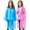 Pink Blue (2-pack), variant on 2 Pack Waterproof Raincoats for Kids Reusable,EVA Rain Ponchos Emergency Rain Jacket for Children, Boys and Girls