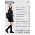 thumbnail image 5 of Hugh Ugoli Knee High Socks for Kids Girls Boys & Toddlers, Solid Color Long School Uniform Socks, Soft Breathable & Comfortable Bamboo Socks 3-14 Years Old | 3 Pairs | Melange Gray | 12-14 Years, 5 of 9