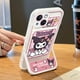 thumbnail image 2 of Kuromi Pachacco, funda de teléfono de silicona con soporte para iPhone 11 12 13 14 Pro Max XR XS X 8 7 6 6S Plus SE 2020, funda blanda xuanjing  unisex, 2 of 2