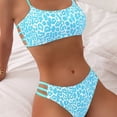 thumbnail image 4 of Top-kevin Women's Bikini Sets Ribbed Two Piece Swimsuits Bathing Suit Side Tie Thong Swimwear, 4 of 9