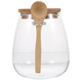 thumbnail image 3 of Glass Storage Jar with Sealed Lid Clear Glass Food Storage Canister Tea Coffee Jar with Spoon, 3 of 8