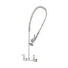 T&S Brass - EasyInstall Pre-Rinse, Spring Action, Wall Mount Base, 8'' Centers, Cerama Cartridges