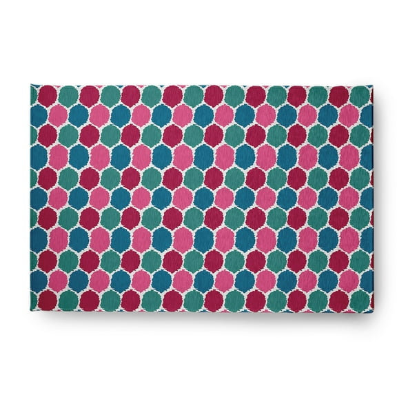 Simply Daisy 2' x 3' Fuschia GeometricIndoor/outdoor Rug