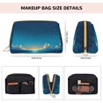 thumbnail image 5 of Gaeub Night Sky Beach Scene Printed Travel Cosmetic Bag,Makeup Bag, Large Capacity Toiletry Bag for Women, Portable Pouch Make Up Organizer with Zipper and Divider, 5 of 8