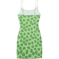 thumbnail image 2 of Women's Sleeveless Spaghetti Strap Floral Print Cami Bodycon Dress, 2 of 5