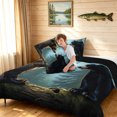 thumbnail image 4 of Manfei Grizzly Bear King Size Comforter Sets, Farmhouse Country Wildlife Comforters King Size, Dark Blue, Black Reversible, 3pcs, 1 Comforter and 2 Pillowcases, 4 of 7