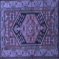 thumbnail image 1 of Ahgly Company Indoor Square Persian Blue Traditional Area Rugs, 3' Square, 1 of 4