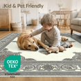 thumbnail image 4 of ODIKA 9'x12' Washable Area Rug Beige Traditional Motifs Symmetrical Intricate Decorative Entryway for Master Suite, California King, Under Bed, Non-Shedding, Easy Care, 4 of 7