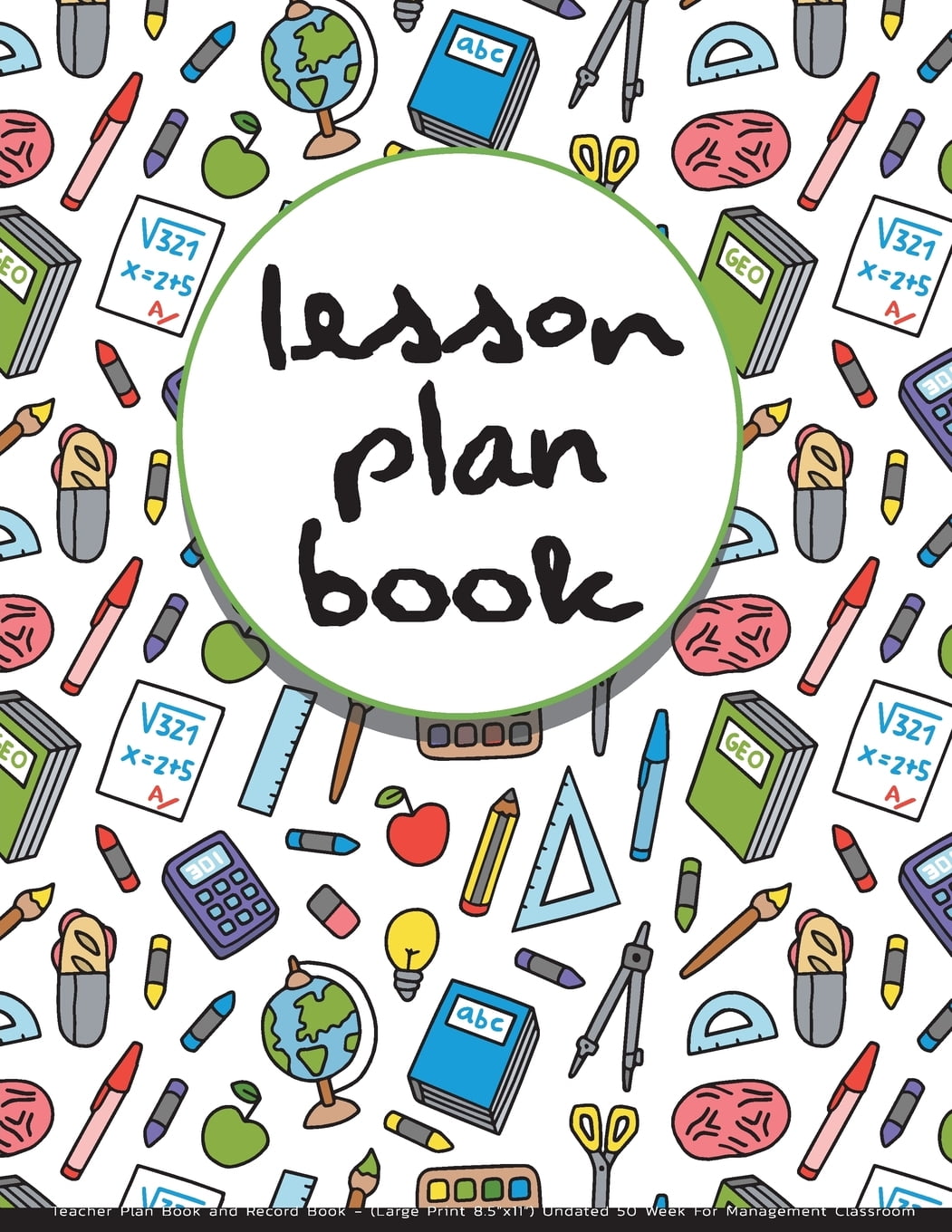 Lesson Plan Book Teacher Plan Book And Record Book Large Print 8 