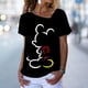 thumbnail image 1 of Women Disney Mickey Mouse Minnie 3D Print T-Shirt Loose Short Sleeve T-Shirt Top Fashion Ladies Boho V-neck 3D T-shirt XS-5XLXXL Gao Jinjia LED, 1 of 2