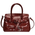 thumbnail image 3 of Bolso Hombro para Mujer Y2K Punk Con Asa Superior Mano Cuero PU El (marrón), 3 of 9