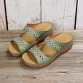 thumbnail image 4 of KBODIU Women's Sandals, Women Orthopedic Sandals with Arch Support Fashion Casual Sandals Wedges Outdoor Slippers Summer Beach Sandals Wedge Shoes Green 39, 4 of 5
