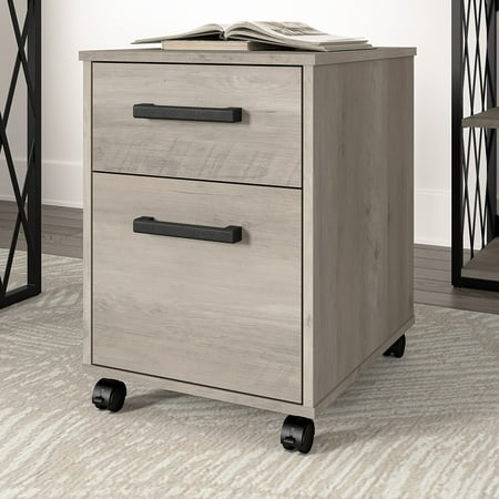UPC: 0042976153465 | kathy ireland Home City Park 2 Drawer Mobile File Cabinet by kathy ireland® Home Driftwood Gray