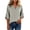 Gray, variant on Bosfbaoi Linen Blouses for Women Notched V Neck 3/4 Batwing Sleeve Loose Casual Tunic Tops
