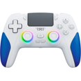 thumbnail image 1 of Wireless Controller for PS-5/PC, Hall Effect Joysticks & Triggers Gaming Controller with Programmable/Remap/Turbo/LED Light Functions, 3.5MM Headphone Jack, Dual Vibration,White, 1 of 6