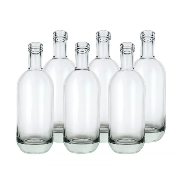 Moonea Flint Bar Top Spirit Bottles - Pack of Six Bottles
