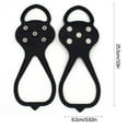 thumbnail image 5 of Herrnalise Non Slip Gripper Spike, Ice Grippers Traction Cleats Snow Shoe Spikes Grips Crampons with 10 Steel Studs Cleats, 5 of 8